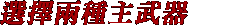 主武器2種選択