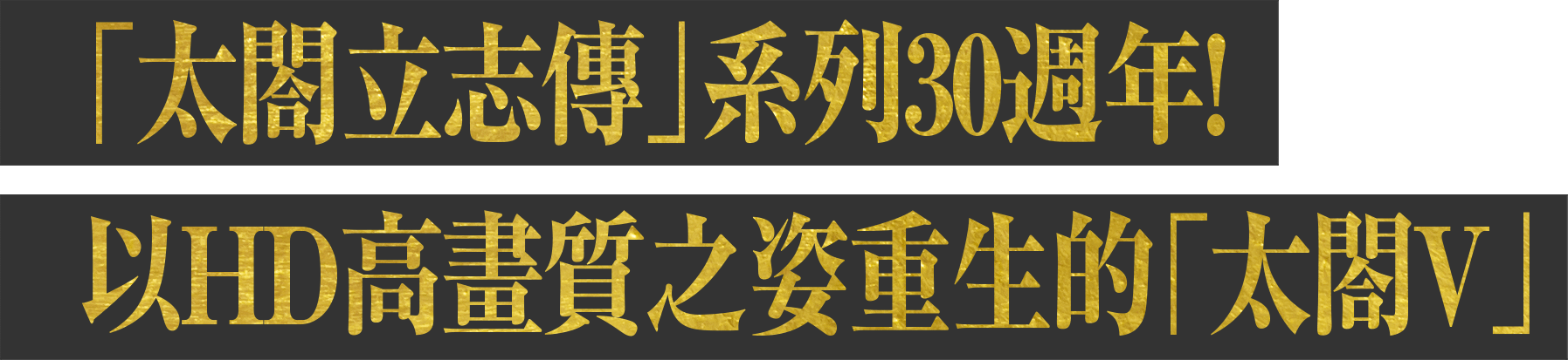 シリーズ30周年！あの太閤がHDで甦る！